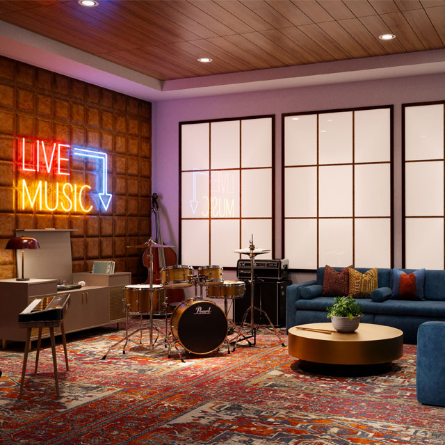 Live Music Space at River's Edge Life Plan Community in NYC