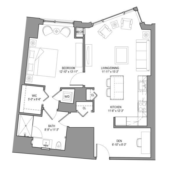 The Gifford 23 Floor plan at River's Edge NYC