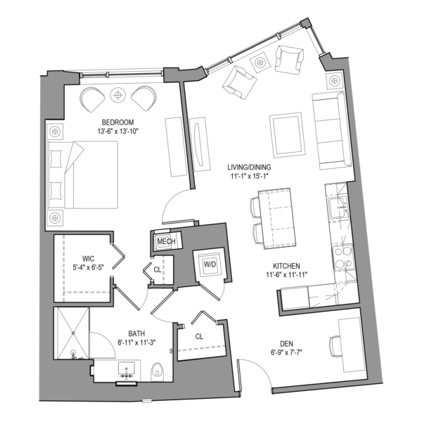 The Gifford 27 Floor plan at River's Edge NYC